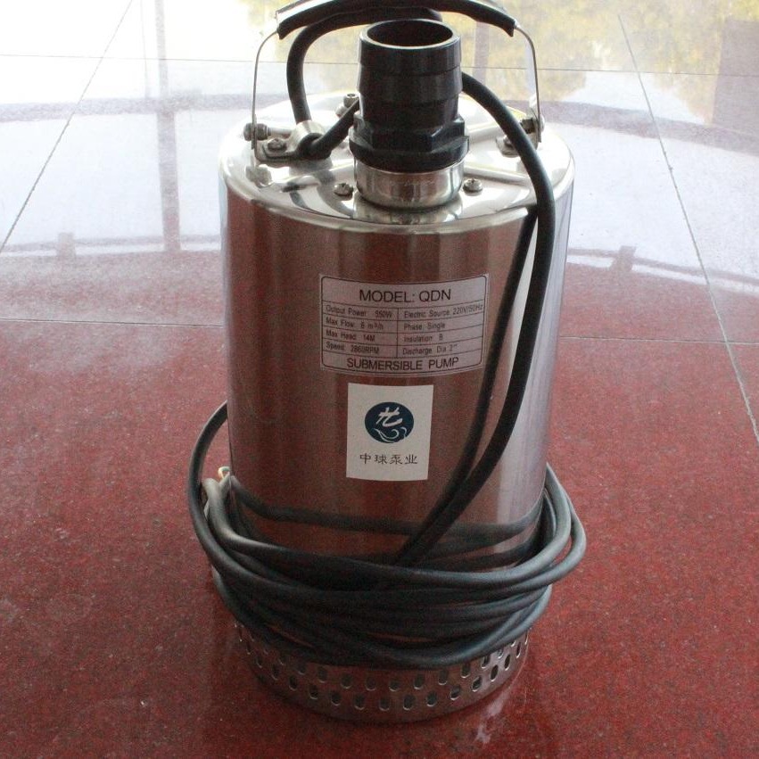 QDN5-7-0.25带浮球不锈钢潜水泵 小型手提式潜水电泵