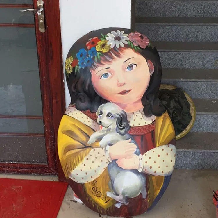 佰盛 玻璃钢套娃雕塑城市园林景观雕塑定做俄罗斯套娃装饰品图片