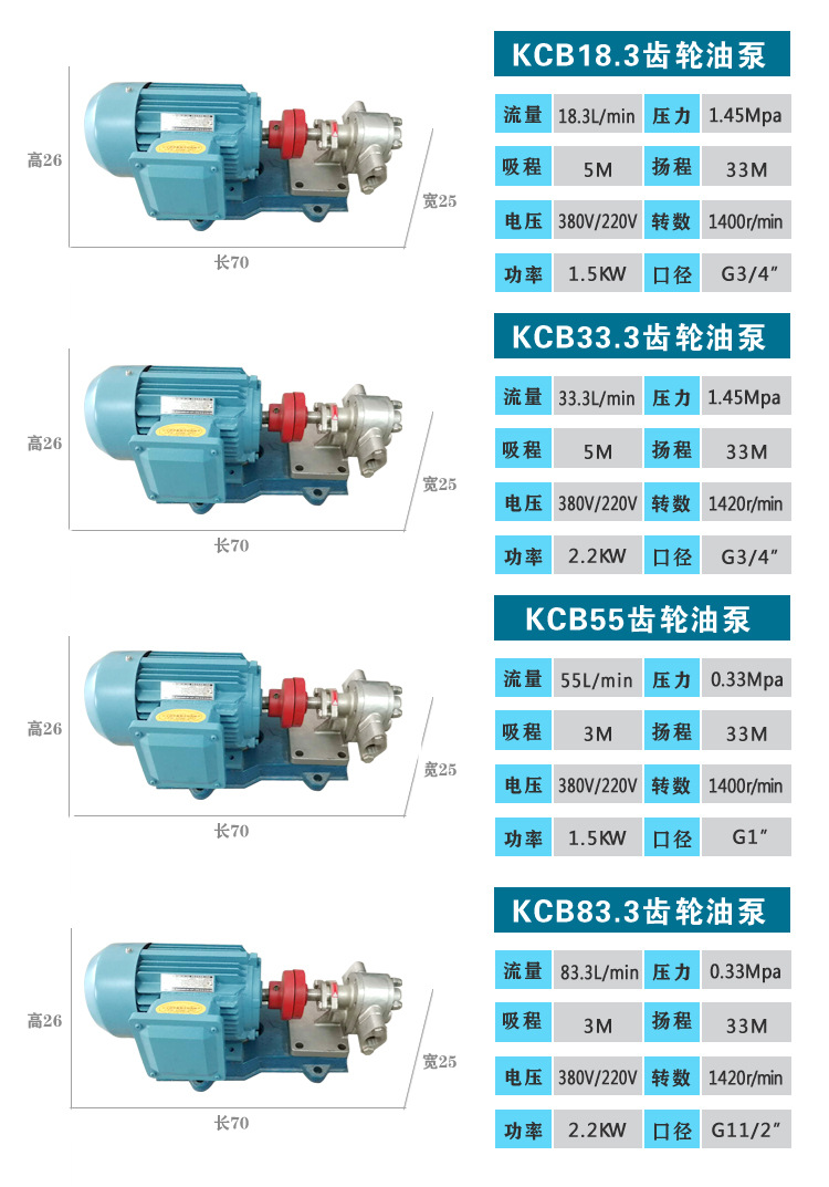 现货直销 小流量齿轮泵kcb不锈钢齿轮泵微型输油泵批发不锈钢油泵示例图6