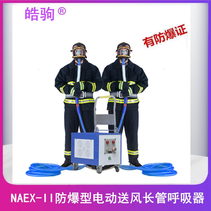 NAEX-II 皓驹 防爆型电动送风长管呼吸器_电动式长管呼吸器_防粉尘长管呼吸器价格动力送风过滤式呼吸防护器