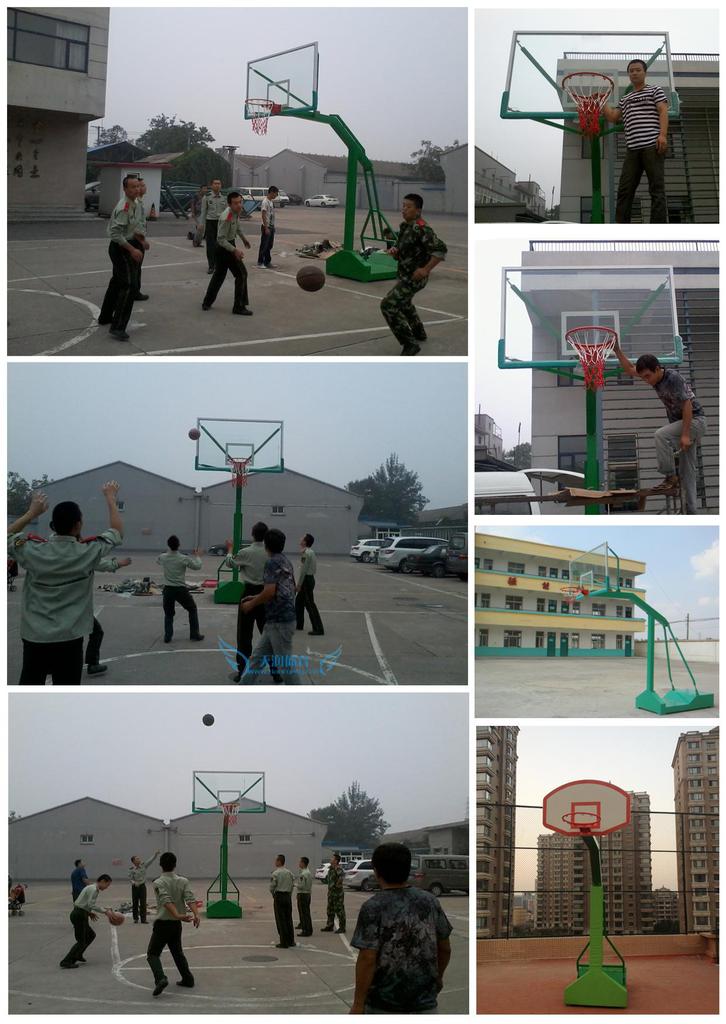 北京篮球架厂价直销 成人儿童升降式篮球架 钢化玻璃篮球架批发示例图15