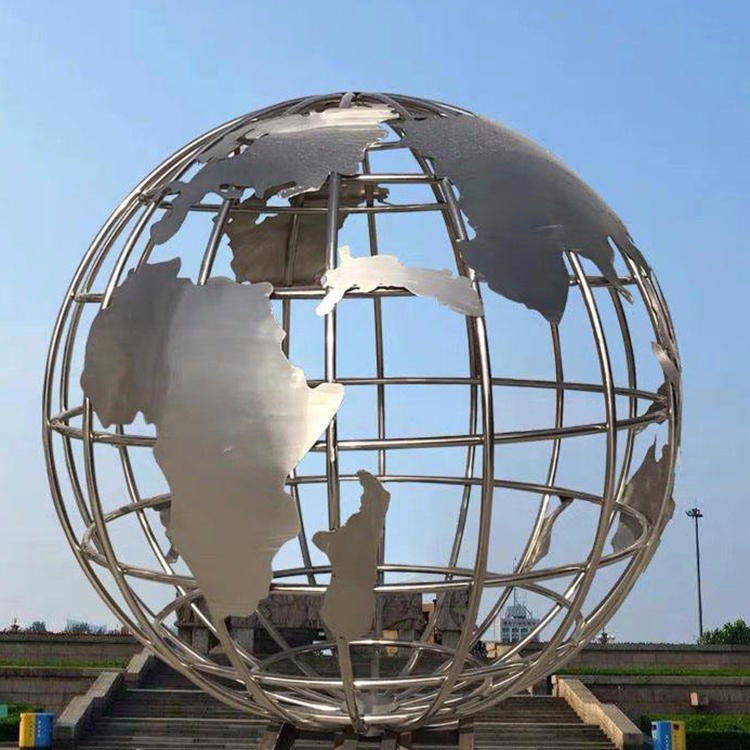 不锈钢雕塑 圆形镂空雕塑 地球仪雕塑 怪工匠