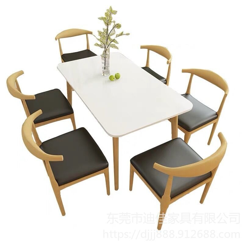 广州餐桌餐椅 迪佳奶茶店桌椅 咖啡店桌椅 奶茶店桌子椅子 休闲桌子 布艺实木椅子图片