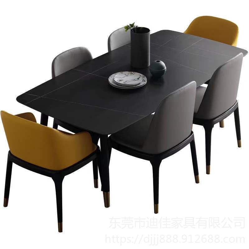 惠州家具商场   大理石餐桌   岩板餐桌   现代简约餐桌椅 仿大理石桌椅 可定制