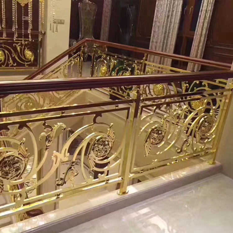 铜楼梯扶手及配件 新曼厂家创意设计图片