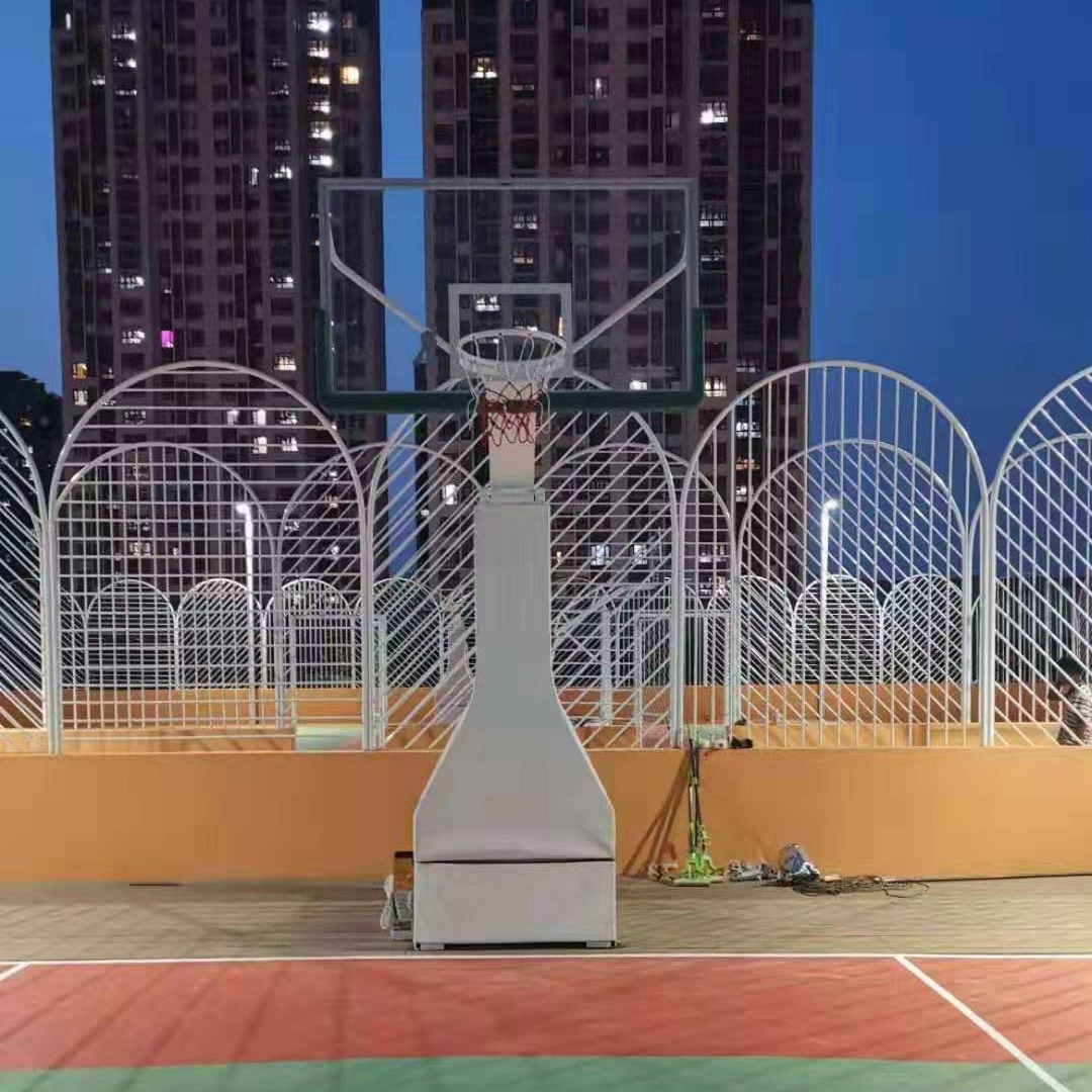 篮鲸篮球架批发 潍坊凹箱式篮球架 移动式户外篮球架