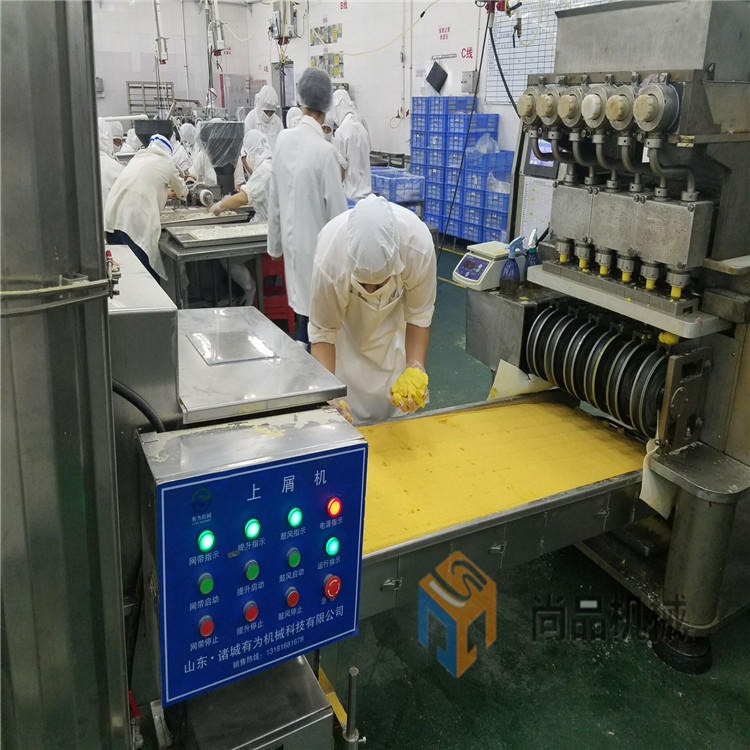 尚品SP-200香芋地瓜丸上糠机 地瓜丸裹粉机厂家 金黄地瓜丸生产线