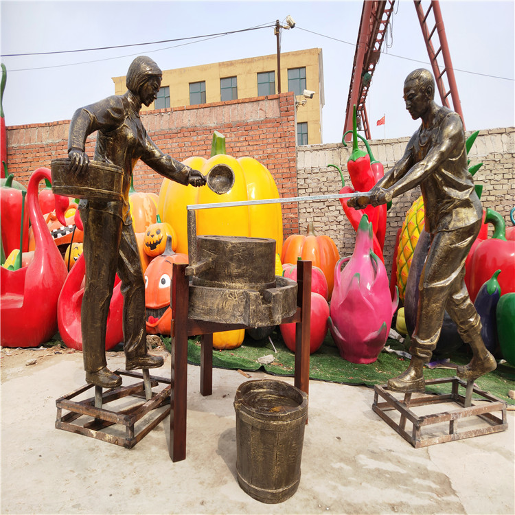 劳动人物端簸箕雕塑 雕塑制作  厂家生产