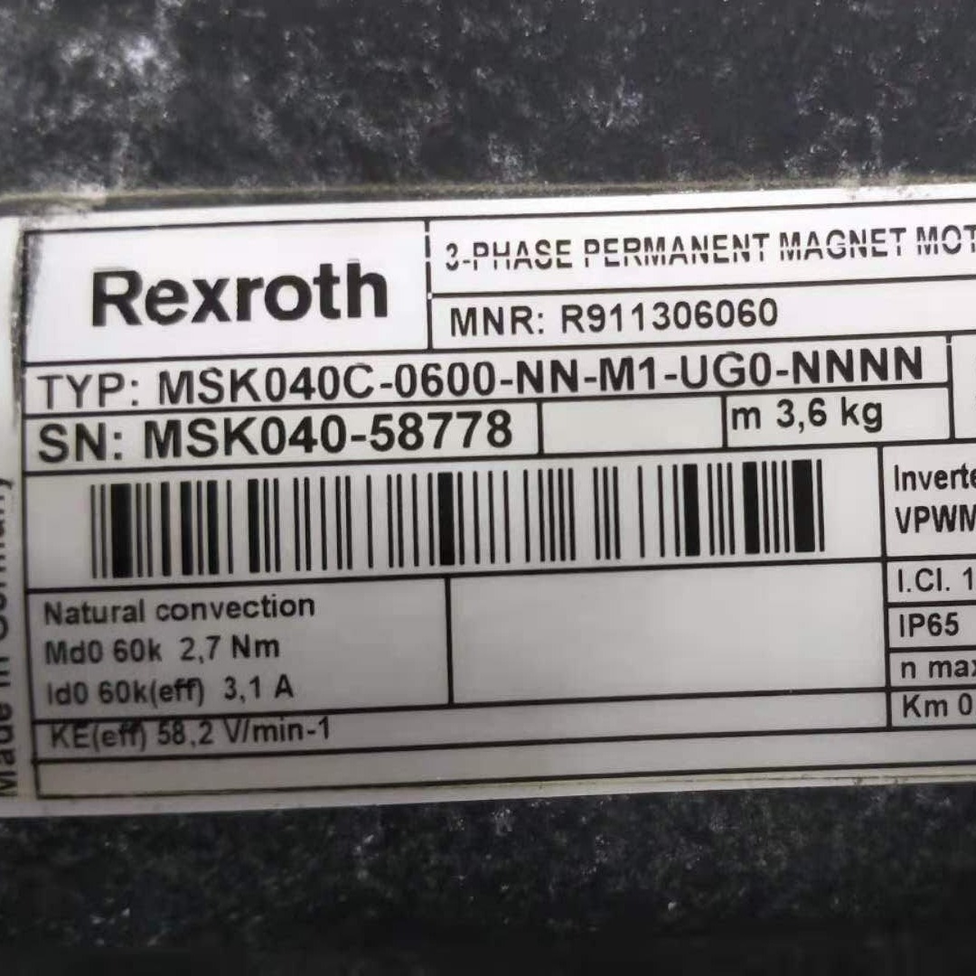 德国REXROTH/力士乐伺服电机R911306060德国原装进口电机