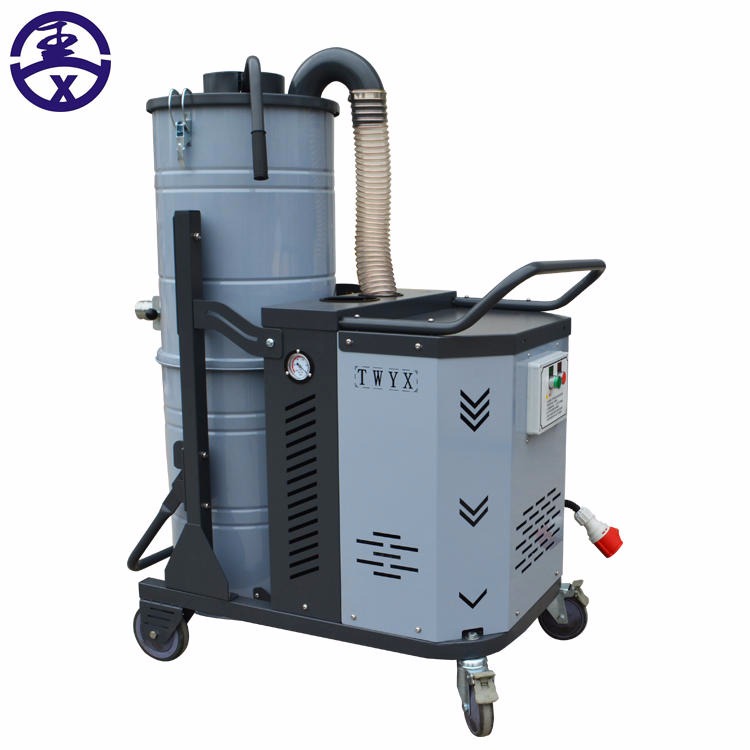 陕西打磨机专用吸尘器 2.2kw380v容积80L除尘器 干湿两用移动式吸尘器图片