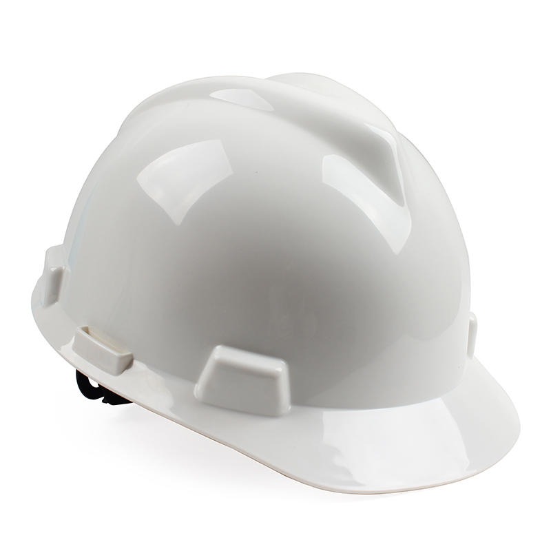 印字梅思安10146506-L V-Gard白色ABS标准型一指键帽衬针织布吸汗带D型下颏带印字