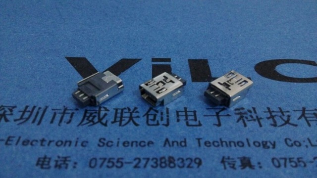 MINI USB 5P焊线式 前五后三