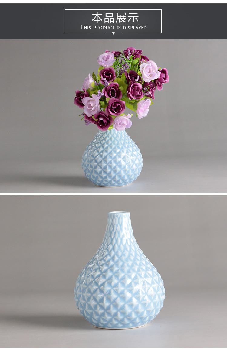 陶瓷工艺品定制中式花瓶插花陶瓷艺术品定做家具客厅摆件来图定制示例图7