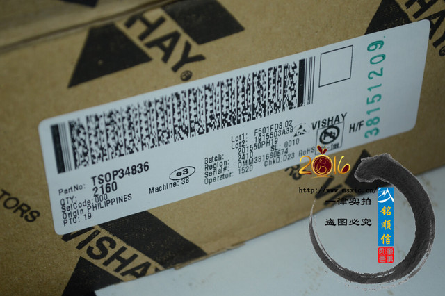 TSOP34836 DIP3直插 红外接收器 出售原装 实物拍摄 欢迎查询 电子元器件配单