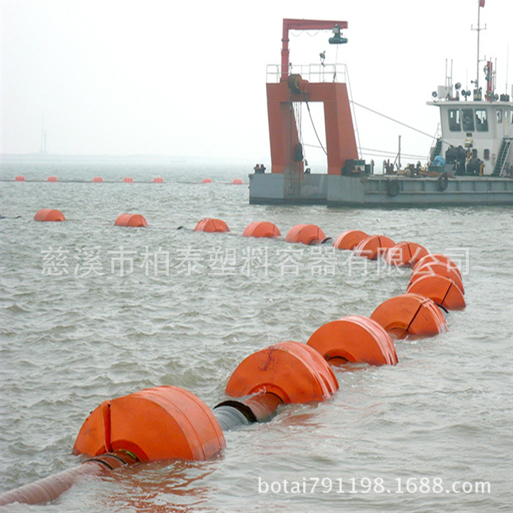 塑料浮筒 抽砂疏浚浮体 500*800*200橙色管道浮子示例图8
