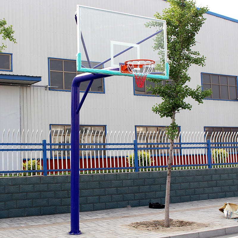 篮鲸单臂篮球架 手动篮球架 江西广场小区篮球架 可升降手动篮球架厂家