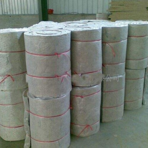 50厚保温岩棉卷毡 100厚岩棉纤维毡 铁丝网岩棉毡现货供应