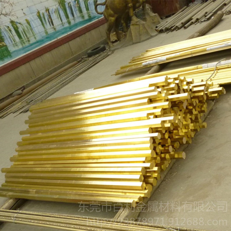 HPb60-2环保黄铜棒铆料 现货对边5.5mm六角黄铜棒 切割加工黄铜棒 厂家来图来样加工六角铜棒材
