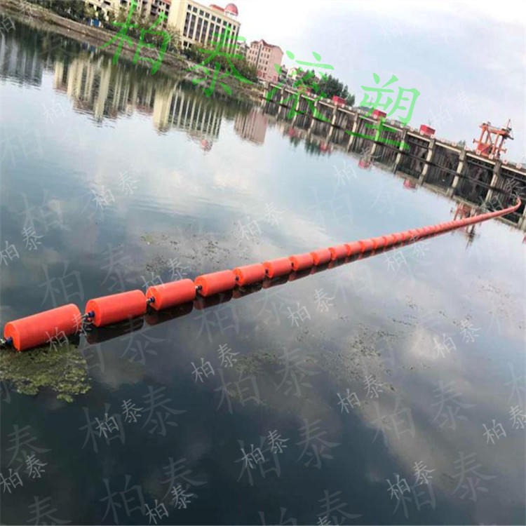 新余水库拦污导漂装置 直径40公分拦污排浮筒