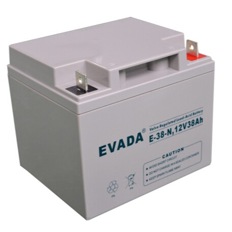 爱维达蓄电池E-38-N EVADA电池12V38AH 铅酸免维护后备电池直流屏 UPS电源