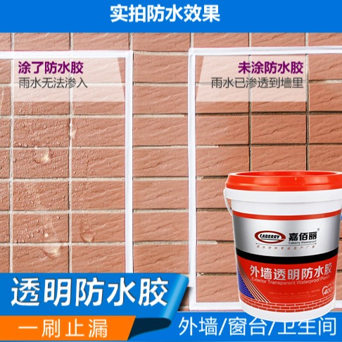 外墙透明防水胶一刷止漏 内墙卫生间防水隐形涂料 耐黄变免砸砖