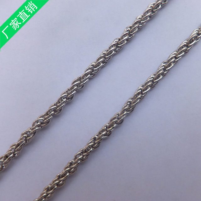 东莞厂家生产供应不锈钢麻花链 批发定做白色麻花链条 吊灯链条