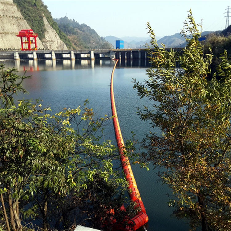 川西北水电站入水口拦漂装置浮筒 水电厂拦污浮筒厂家