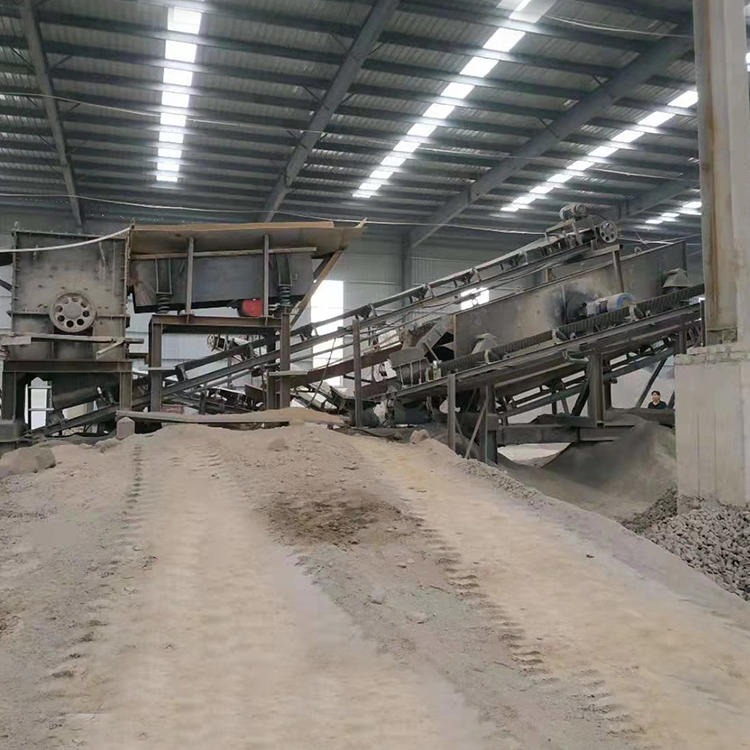 移动式建筑垃圾破碎站 时处理300吨石子移式破碎机 石子生产线设备
