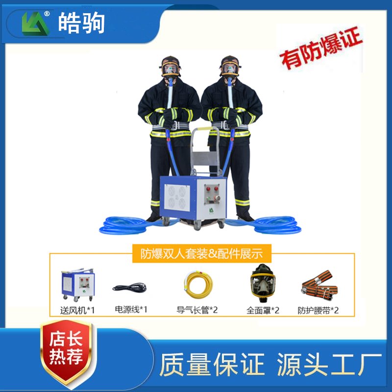 上海皓驹 电动送风长管呼吸器 防爆型送风式长管空气呼吸器 NAEx-II动力送风式过滤式呼吸防护器全面型呼吸防护器厂家