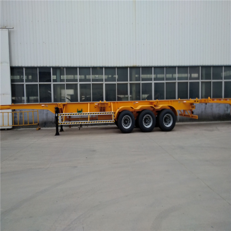 长度6米10米12.5米集装箱骨架运输挂车厂家直销价格低示例图3