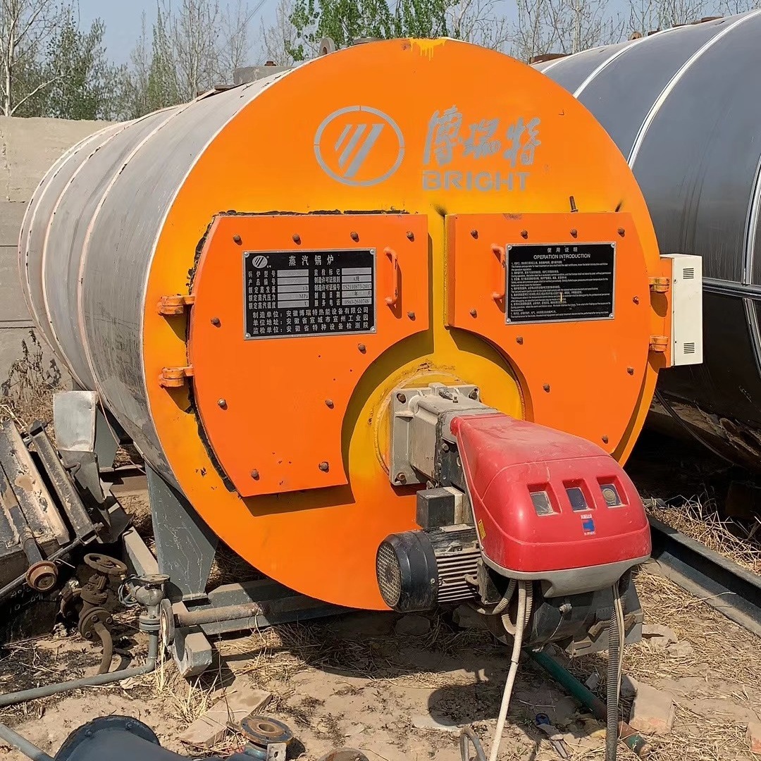 回收一台1吨二手燃气锅炉  上海沪东产  二手天燃气蒸汽锅炉