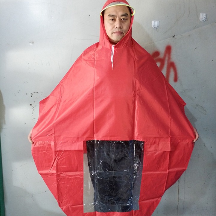 三益厂家定制新款透明帽檐牛津布雅迪大雨衣 纯色雨披 成人男女雨衣图片