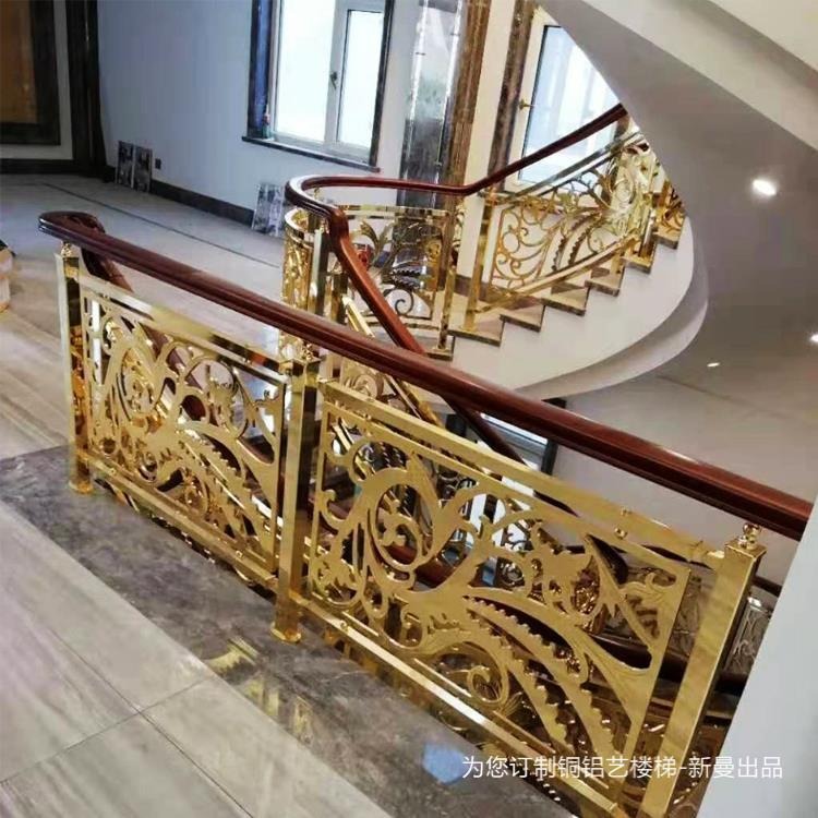 烟台多款令人赞赏的铜雕花楼梯尽在佛山新曼
