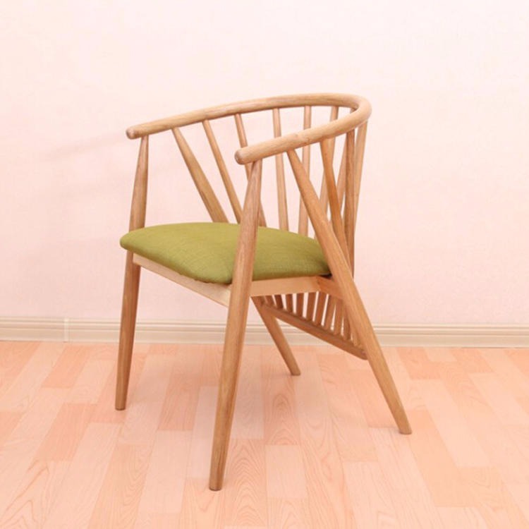众美德销售北欧实木餐椅 CY130餐厅休闲椅 酒店会议椅 咖啡厅扶手椅子可定制图片