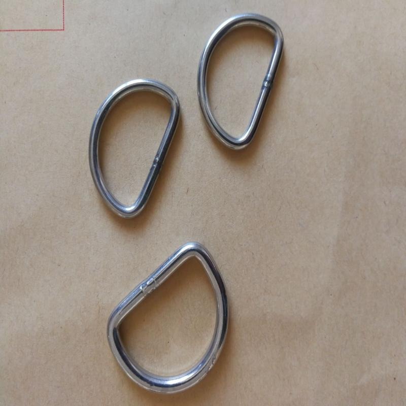 奥科订做各种尺寸 D型环 焊接圈 不锈钢D扣