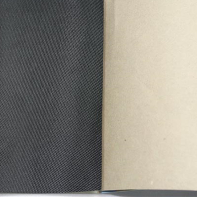 包装材料用背胶复合布料 黑色牛津布上自粘加纸 拓源牛津布背不干胶图片