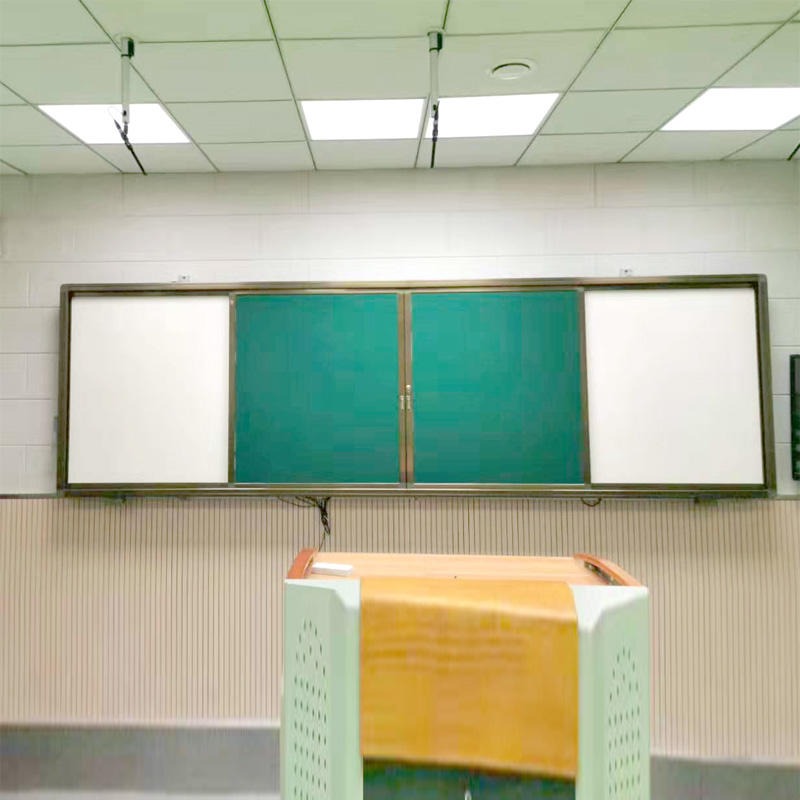 大教室无尘黑板 环保无尘黑板教室 教室黑板白色无灰尘 优雅乐图片