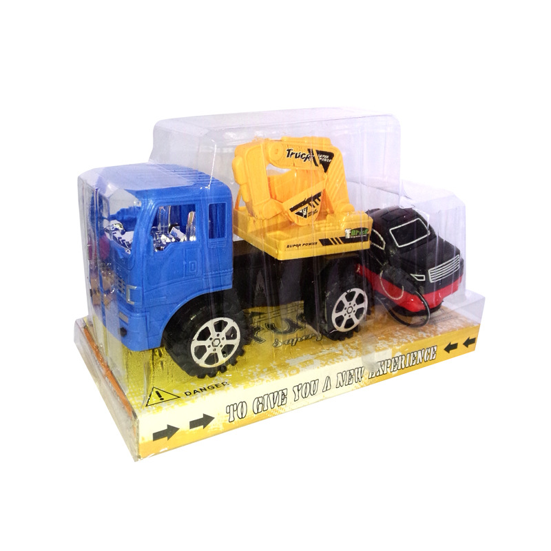 直销手摇发电工程车模型玩具手动发电滑行式工地车玩具小模型批发示例图3