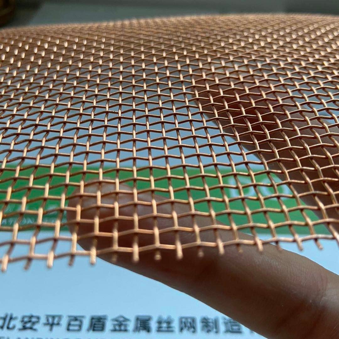 250目 300目 350目磷铜网现货 百盾 屏蔽效能高紫铜网 散热紫铜丝网