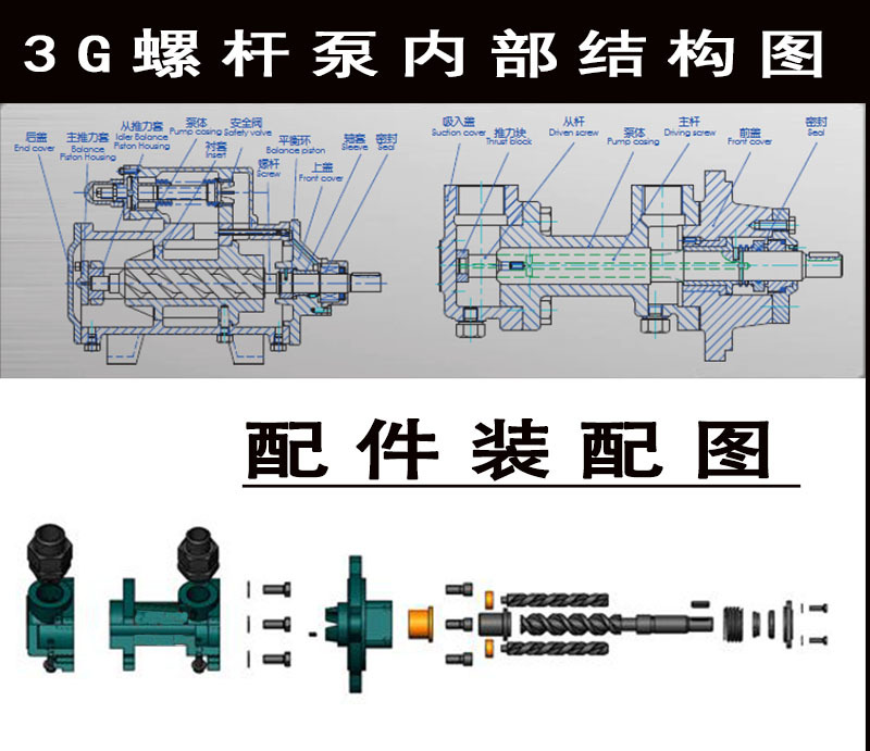 厂家直销 三螺杆泵 3G型小型螺杆泵 沥青输送泵 高压螺杆泵示例图6