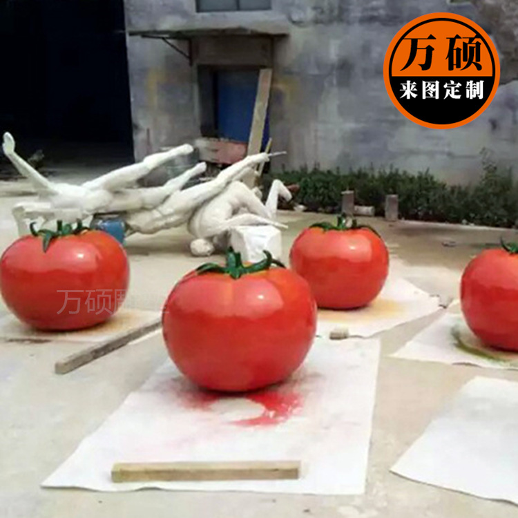 现货玻璃钢瓜果蔬菜雕塑西红柿番茄雕塑种植园采摘园雕塑装饰摆件示例图6