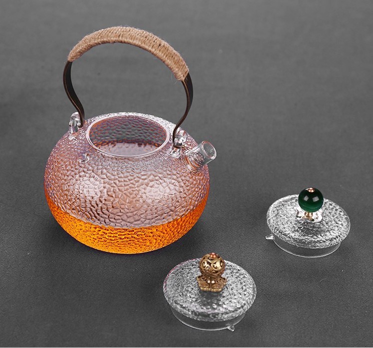 新款铜把提梁壶耐高温玻璃煮茶壶可加热高硼硅家用养生茶壶示例图11