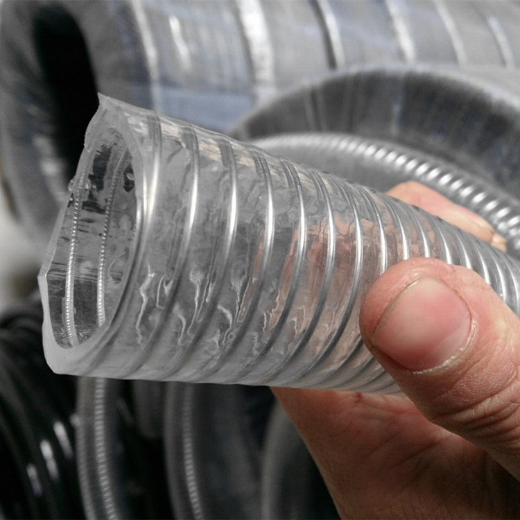 厂家直销PVC钢丝软管 加厚PVC钢丝管 透明PVC钢丝软管规格齐全示例图4