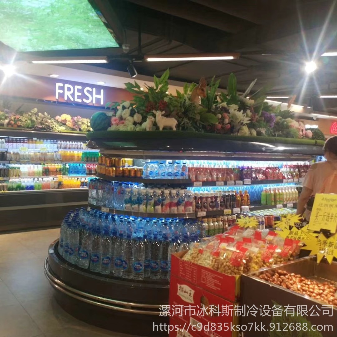 三明市环岛柜 环形保鲜柜 商场中岛柜  风幕柜 超市冷柜 工厂直销 支持定制 未来雪-WLX-HD-186图片