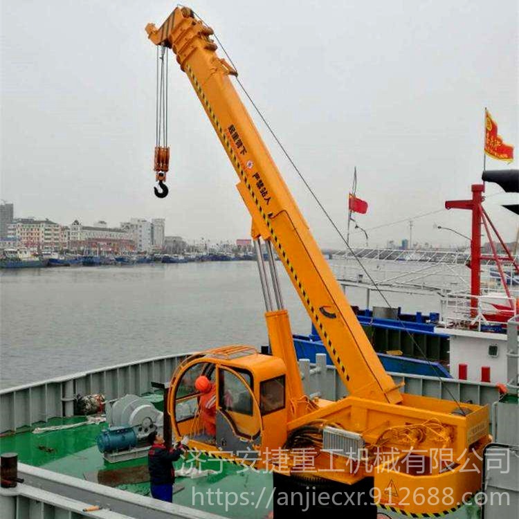 全新款船吊码头吊 小型3吨船用吊起重机 连云港小型吊运起重机图片