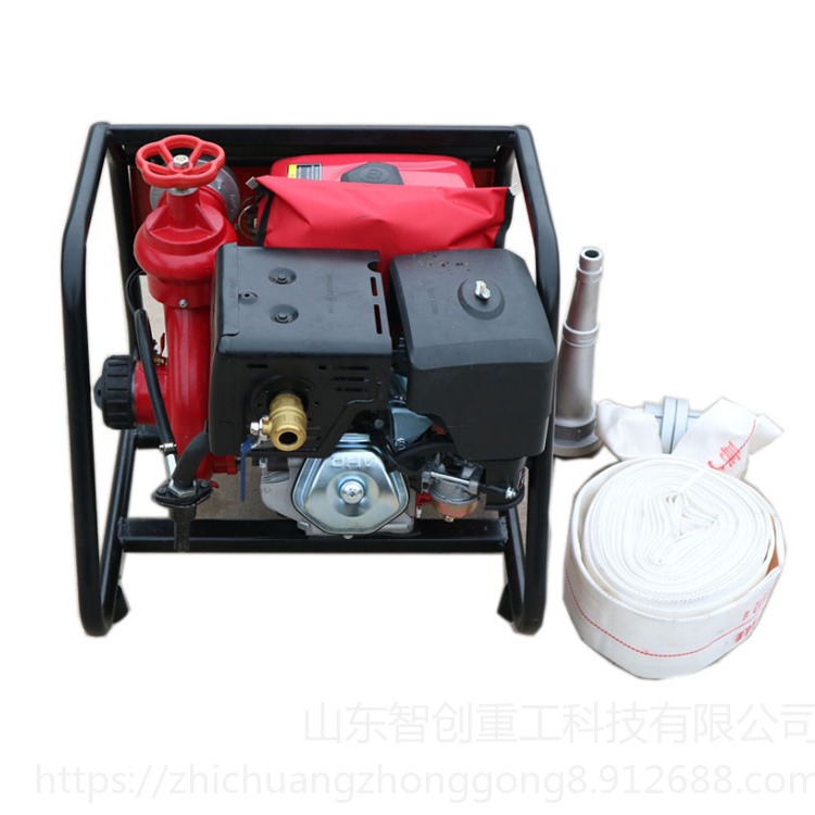 智创13HP 高压汽油机泵 消防增压泵移动式手抬机动泵消防泵 现货供应