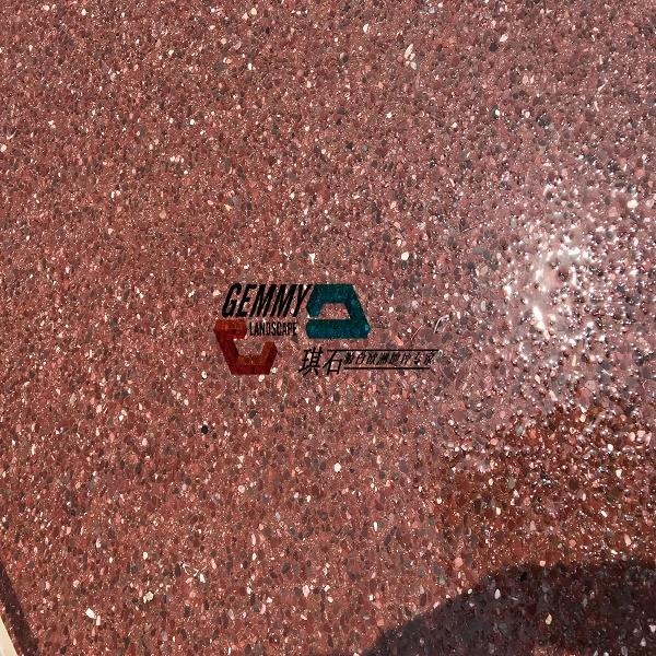 安徽安庆彩色砾石地坪厂家 洗砂路面材料价格