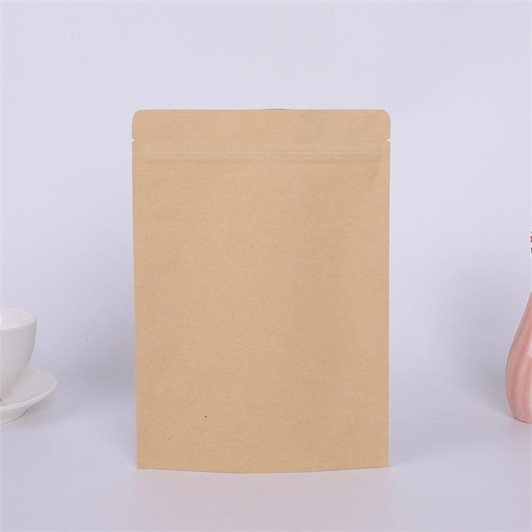 现货定制磨砂开窗牛皮纸食品包装袋零食礼品袋茶叶干果自立密封袋图片