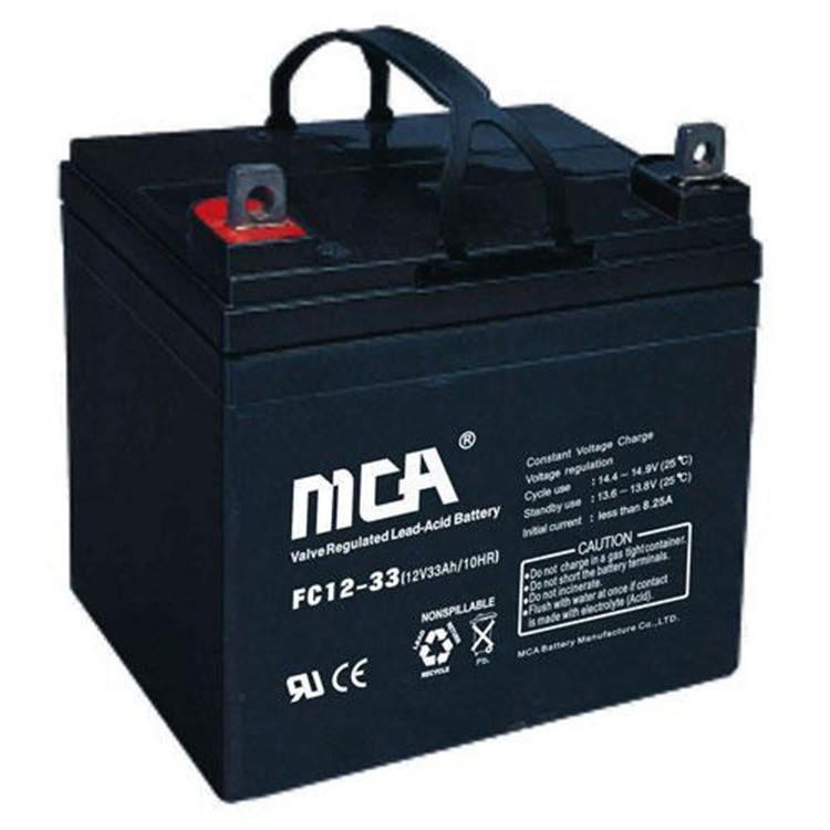 MCA蓄电池FC12-33中商国通铅酸蓄电池12V33AH高低压配电柜 直流屏 UPS/EPS应急电源配套