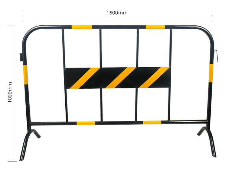厂家直销临时移动隔离黄黑红白喷塑临时铁马可定做护栏围栏示例图4